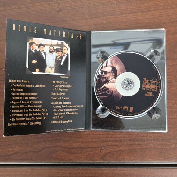 The Godfather Trilogy DVD Collection 5-Disc Set Bonus Materials 2001 Box Set DVD - Picture 7 of 11
